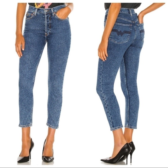 RE/DONE WW84 High Rise Ankle Retro‎ Indigo Jeans - Picture 1 of 10